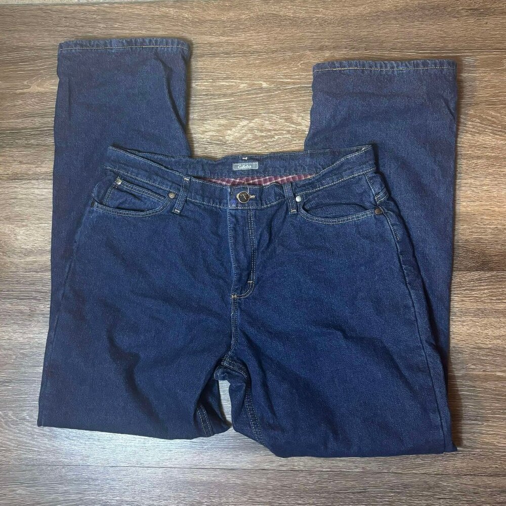 Cabela's Outdoor Gear Red‎ Fleece Lined Insulated Denim Jeans Womens Size 14